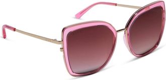 DIFF Eyewear Womens Clarisse Sunglasses In Candy Pink Crystal + Wine Gradient