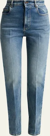 Balenciaga High-Rise Slim-Leg Jeans