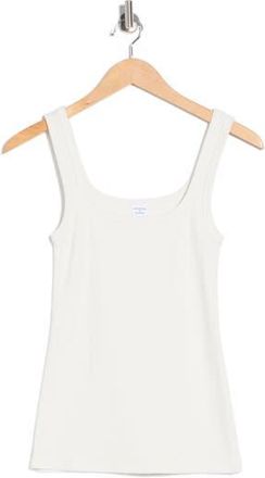 Melrose and Market Rib Tank Top in White Blanc at Nordstrom Rack, Size X-Large