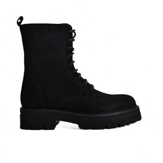 Cordani Womens Payton Lace-Up Boot In Black Suede
