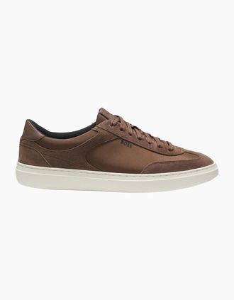 HUGO BOSS Mens BOSS BLACK KIERAN TENN TRAINER DARK BROWN - Size: 10
