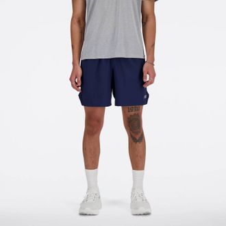 New Balance Rc Short In Navy With Slate Grey