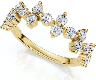 Pompeii3 1/2Ct Round Diamond Wedding Ring Stackable Wedding Band 14k Gold Lab Grown