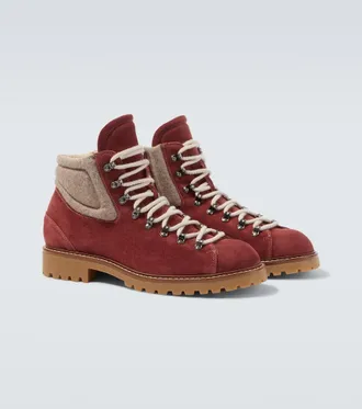 Eleventy Botas con cordones de ante