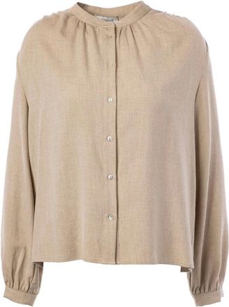 Jcsophie Pecan Blouse - Dames - Blouses & Shirts - Beige - Maat: M Wol