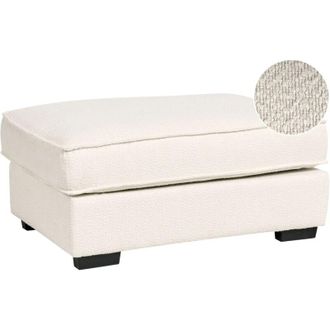 Beliani Pouf imbottito in boucl&eacute; Beige chiaro rettangolare Kolding