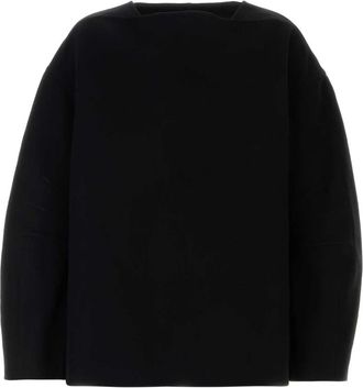 Jil Sander Oversized wollen trui - Heren - Ronde hals truien - Zwart - S - Wol - Truien & Vesten