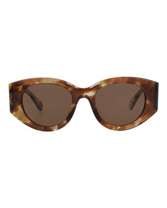 Chlo&eacute; Round-Frame Recycled Acetate Sunglasses
