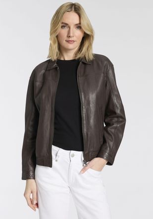 Mauritius Lederjacke MAURITIUS MWTylli OS OT, Damen, Gr. 4XL (48), schwarz braun, Obermaterial: 100% Schafsleder. Futter: 100% Baumwolle. &Auml;rmelfutter: 100% Poly