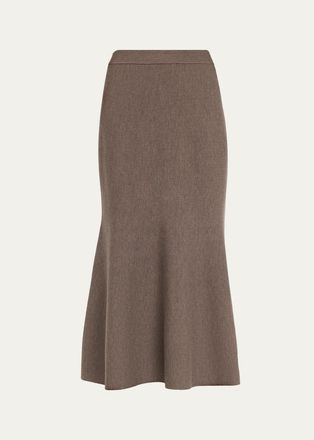 SIMKHAI Atwood Merino Wool Mermaid Midi Skirt