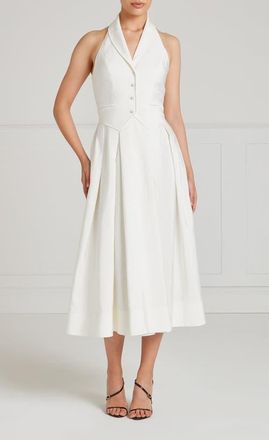 Temperley London Elodie Halter Dress in Ivory at Nordstrom, Size 10