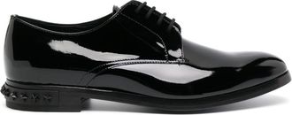 Philipp Plein Derby Stars leather oxford shoes - men - Calf Leather/Calf Leather/Calf Leather - 40 - Black