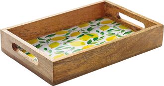 Zassenhaus Mango Wood Lacquered Serving Tray, 12 x 8 x 2