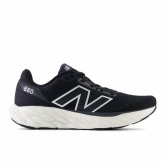 New Balance Womens Fresh Foam X 880V14 Running Shoes In Black With Sea Salt And Silver Metallic