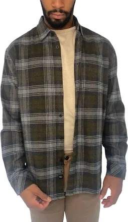 Rails Forrest Shirt In Charcoal Olive Gray