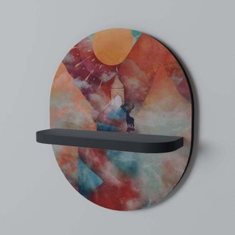 OEM La Monta&ntilde;a De Los Ciervos Estante Ovalado Negro