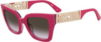 Moschino Sunglasses Cat Eye Full Rim, Fuchsia/gold Frame And Brown Violet Doubleshade Gradient Lens Mos161/s0Mu1Qr
