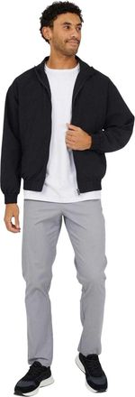 Brave Soul Oversized Coach-jas voor heren van seersucker (Zwart)