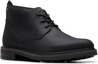 Clarks Newford Chukka Boot in Black Leat at Nordstrom Rack, Size 10.5
