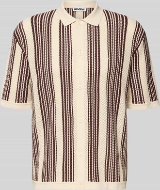 Review Regular Fit Strickhemd mit Logostickerei auf der Brust in Ecru, Gr&ouml;&szlig;e XL