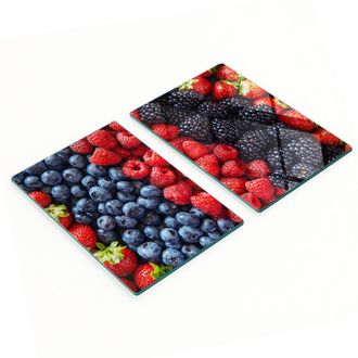 OEM Tavole Decorative Multifunzionali In Vetro Temperato Con Motivo Frutti Di Bosco, 2x40x52 Cm