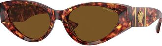 Versace VE4454 Polarized 543783 Womens Sunglasses Tortoiseshell Size 55