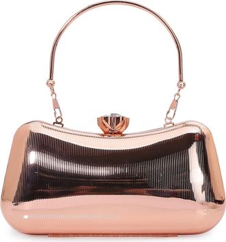 Berness Ribbed Clutch in Champagne at Nordstrom Rack