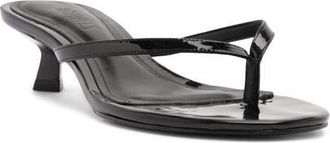 Schutz Carolyn Kitten Heel Sandal in Black Patent at Nordstrom, Size 8.5