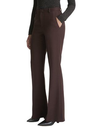 Vince Mid Rise Wool-Blend Flare Trouser