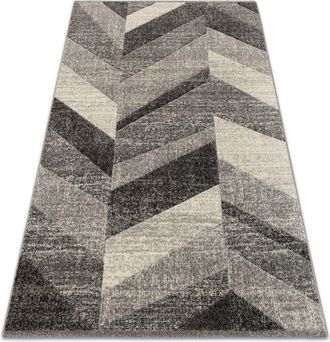 RugsX Rugsx - Alfombra Feel 5673/16811 Dise&ntilde;o Espiga Gris/antracita/crema Grey 120x170 Cm