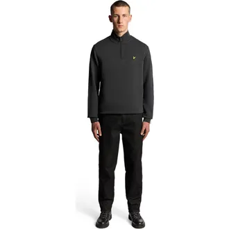 Lyle & Scott Loopback Quarter Zip Sweat in Gunmetal at Nordstrom, Size Xx-Large