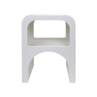 Mobili Rebecca Mesita De Noche Con 1 Estante Mobili Rebecca Seraphina 55,5x41,5x30 Cm Mdf Blanco Moderno