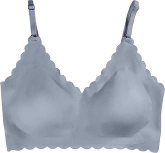 Generic Womens Deep V Petal Wireless Bra Comfort Deep V Bras Womens Underwired No Underwire Everyday Bra Classic Soft Bustier Seamless T Shirt Comfortable Bra