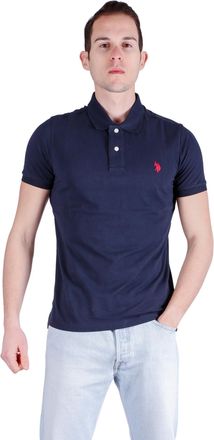 U.S.Polo Association Mens Polo Shirt King Blue Sport Casual Logo 41029, blue, 3XL