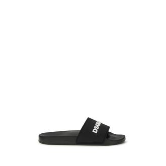 Dsquared2 Dsquared&sup2; Zwarte Rubber Sandalen