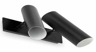 Faro Barcelona Link Lampada Da Parete Nero 2 X Gu10 11w Marca Faro