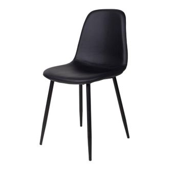 Selsey Selsey Iger - Sedia imbottite - ecopelle nera - gambe nere - moderne