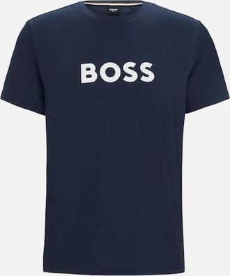 HUGO BOSS Mens BOSS Regular Fit T-Shirt, Navy - Black - Size: 40