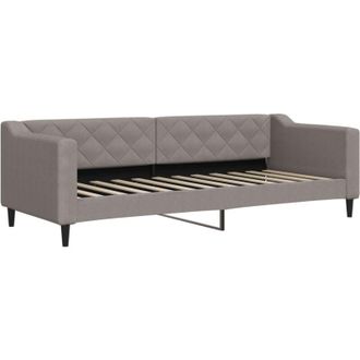 vidaXL Sof&aacute; Cama Sin Colch&oacute;n Tela Gris Taupe 80x200 Cm Vidaxl