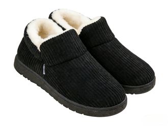 Generic Womens Winter Fleece-Lined Slipper Boots - Warm Plush Lining, Non-Slip Sole, Cozy Indoor/Outdoor House Shoes (1, Black, 2.5, Adult, Women, 2.5, Numeri