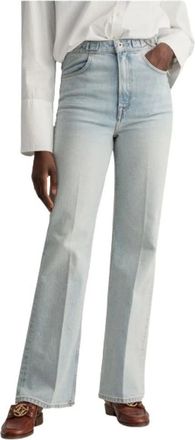 GANT High-waisted Flare Jeans - Dames - Flared Jeans - Blauw - W31 - Katoen - Jeans