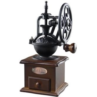 OEM Molinillo De Caf&eacute; Manual, Con Ajustes De Molienda Y Bandeja De Goteo, Cafetera Manual Vintage Con Peque&ntilde;o Molinillo De Muelas Para Cocina Y Camping