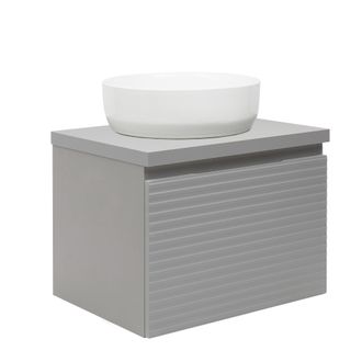 Puma Naturel - Mueble De Ba&ntilde;o Bajo Lavabo Savona 58x43x44,8 Cm, Gris Mate (savona60gmd)