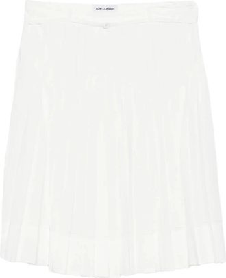 Low Classic Geplooide Rok - Dames - Korte rokken - Wit - M - Rokken