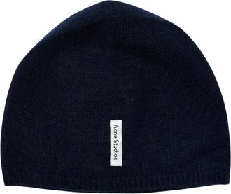 Acne Studios Kassia Beanie - unisex - Hoeden - Blauw - ONE Size - Kasjmier - Accessoires