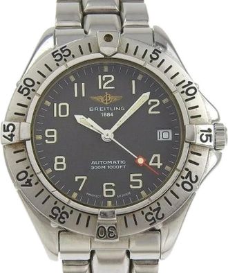 Breitling Pre-owned Watches, female, Black, Size: ONE SIZE Pre-owned Stainless Steel Watch