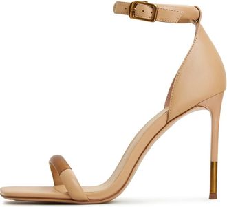 Cesare Gaspari Stiletto Hoge Hak Sandalen Martina - Beige - Dames - Sandalen met hakken - Beige - 40 EU - Leer - Schoenen