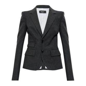 Dsquared2 Nadelstreep Blazer - Dames - Blazers - Grijs - S - Wol - Jassen