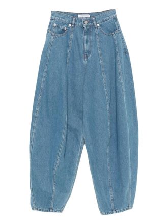 Viktor & Rolf Jeans a palloncino con inserti - Blu
