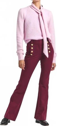 Derek Lam Womens Robertson Flare Leg Trouser In Bordeaux